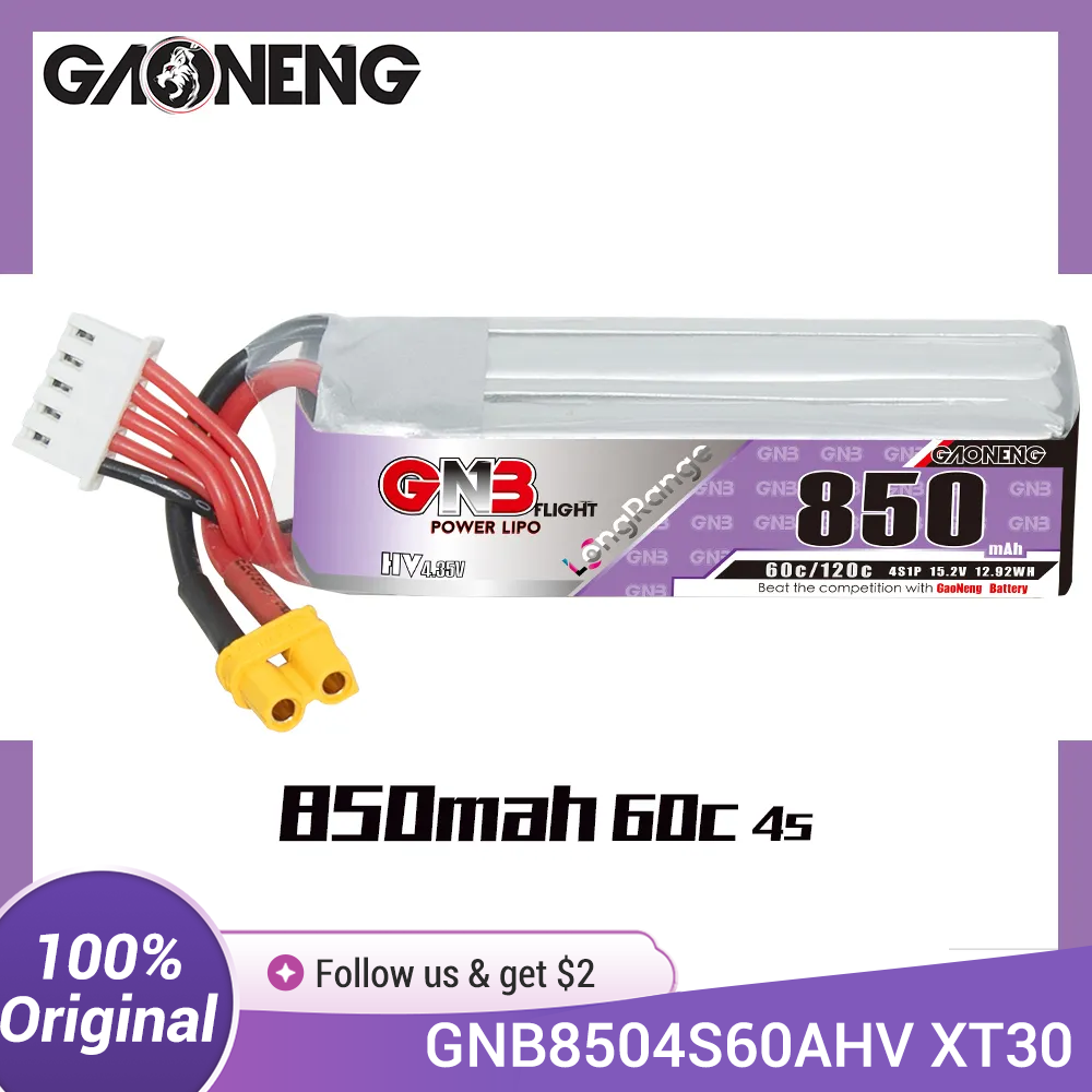 Drone Battery 4S - Akumulator LiPo GAONENG GNB 850mAh 4S