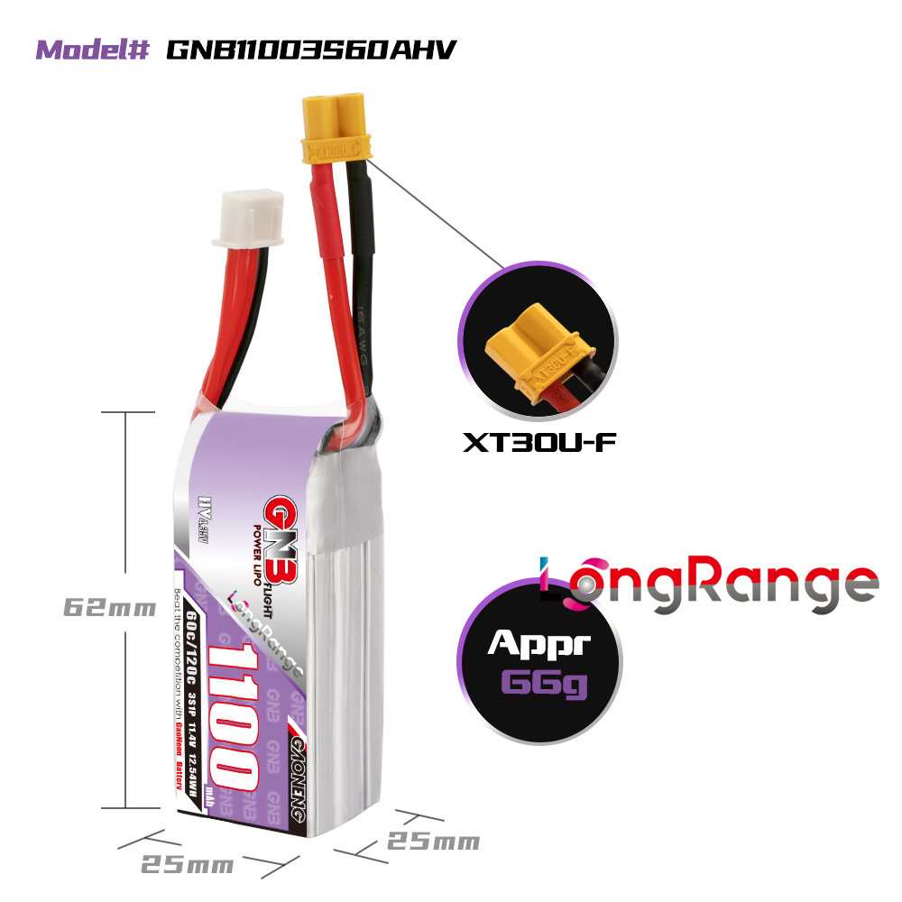 GNB 1100mAh 2S 3S 4S 6S 60C/12 – Drone Battery 4S recenzja i cena